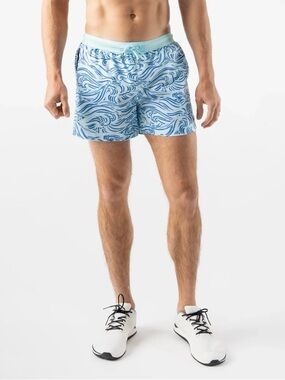 Rabbit Breach break Shorts Men's Teal Floral Swim Board Running